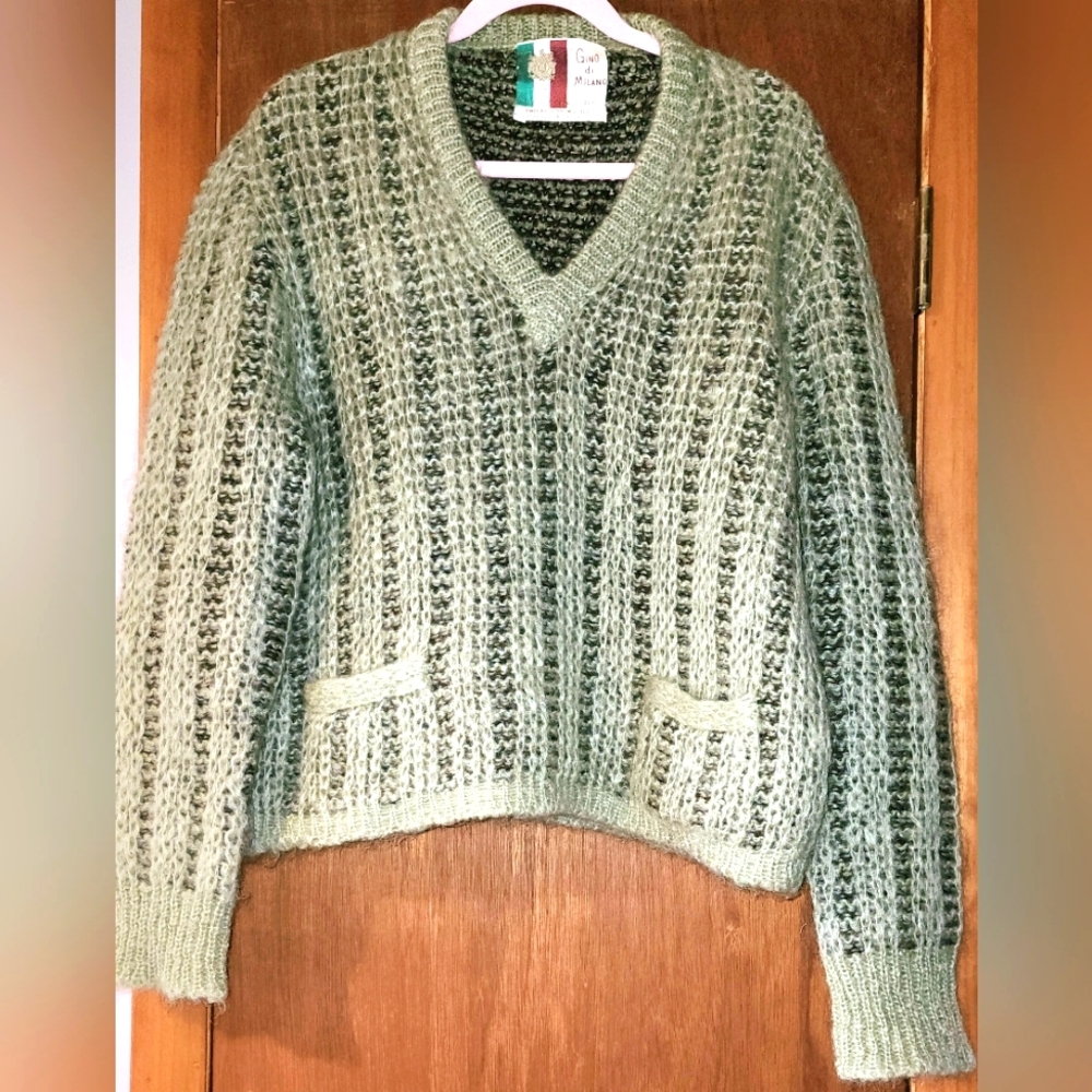 Vntg Italian Mohair and Wool Sweater Gino di Milano